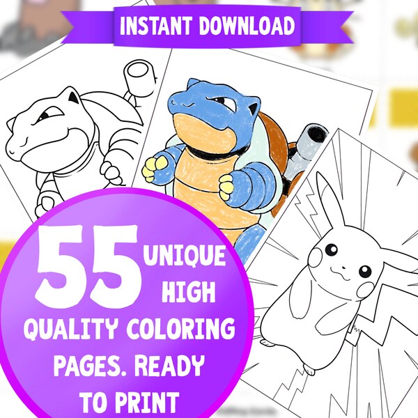 Pokemon Coloring Book Pokemon Coloring Pages Pokemon Ready to Print Pokemon printable coloring pages Pokemon ready to print Coloring sheets