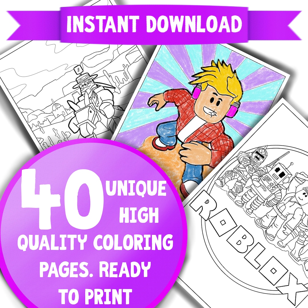 Roblox Coloring Sheet Roblox Coloring Book Roblox Ready to Print Roblox ...