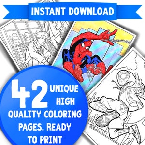 SpiderMan Coloring Book Spiderman Coloring Pages Spiderman Ready to Print spider-man printable coloring pages Spiderman Coloring sheets