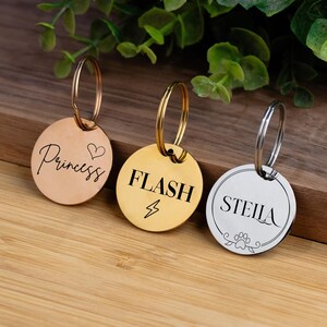 Dog Tag Dog Collar Tag Personalized Cat Tag Custom Cat Collar Tag Cat ID Tag Dog ID Tag Dog Name Tag Engraved Pet Tag
