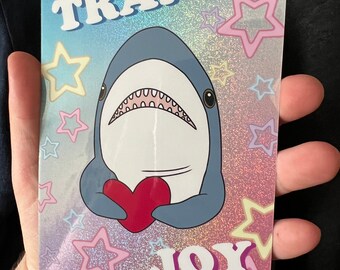 Blåhaj Trans Joy Deluxe Sticker *Limited Edition*