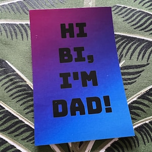 Olá Bi, eu sou o papai! Impressão de cartão postal