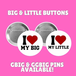 Sorority Family Buttons | Custom Sorority Buttons | Gameday Buttons | Big Little Sorority Buttons| Sorority Merch | Sorority Pins