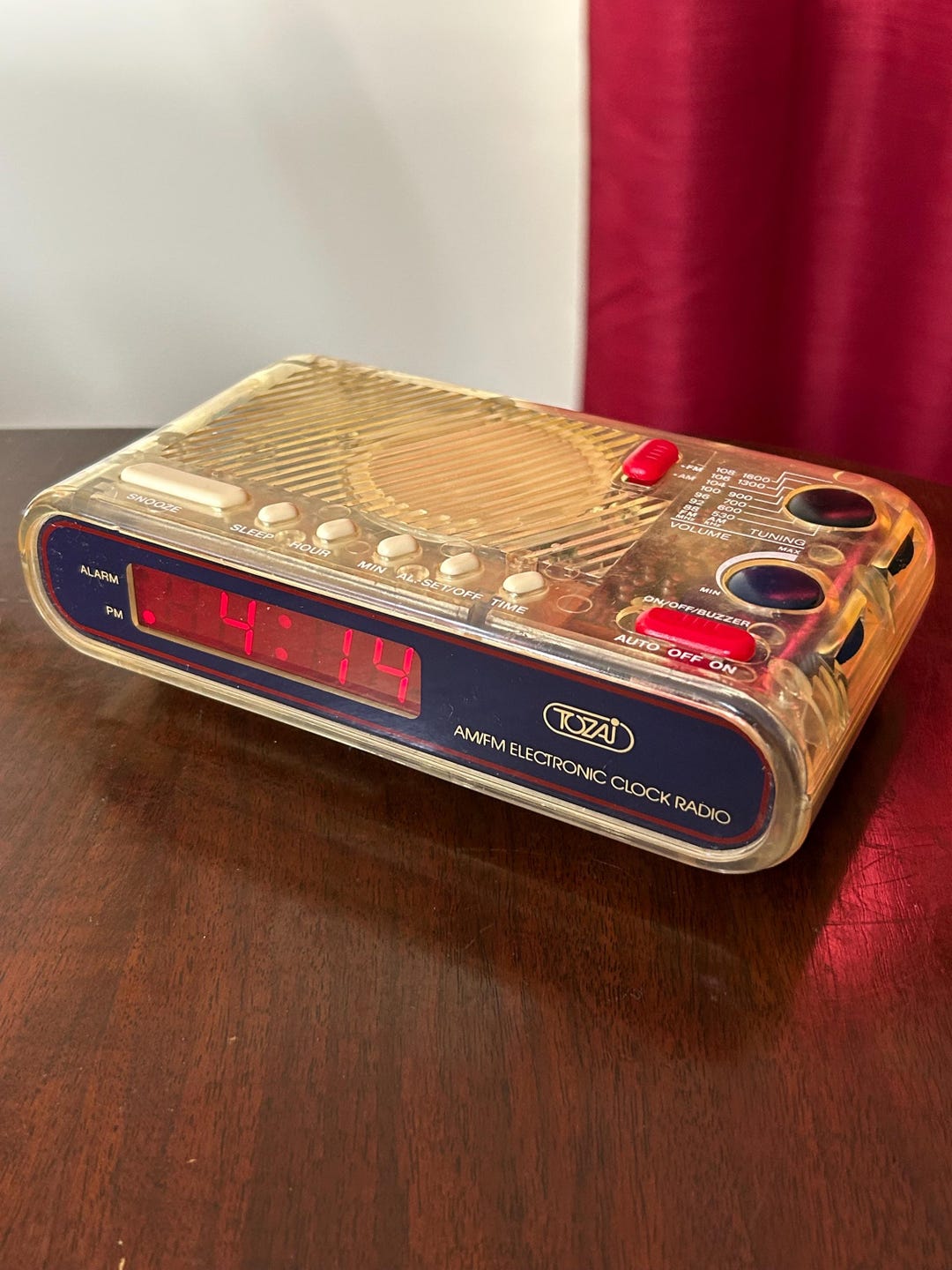 1990s TRANSPARENT Digital Clock-radio. Rare and Working. - Etsy