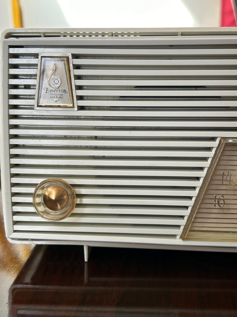 Vintage Emerson Clock Radio From 1958. Works Great Etsy