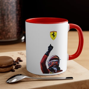 Charles Leclerc Ferrari 16 Two Tone Coffee Mug | 11 oz.