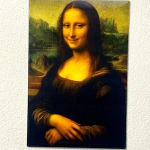 Haunted Monalisa Changing Portrait, Shifting Lenticular Art Print, Spooky Decor, Halloween Wall Art, Creepy Lenticular Picture