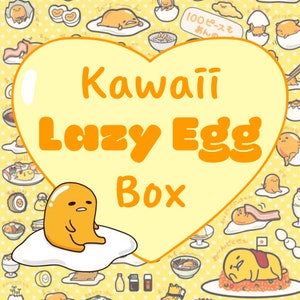 Kawaii "Lazy Egg" SURPRISE with 40, 30, 20, or 15 items, plus bonus freebies! Guaranteed to give you a very GUDE day! Ships Next Day!