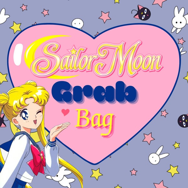 Sailor Moon Surprise Grab Bag! Blind bag of cute memo sheets, and stickers, plus a bonus freebie! Grab some fun Sailor Moon stationery!