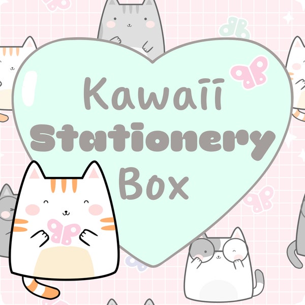 Kawaii Pre-filled Pencil Pouch, Bag, or Case STATIONERY SURPRISE BOX! Deluxe pencil pouch, or premium bag/case filled with cute stationery!