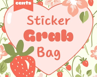 99 Cents Kawaii STICKER grab bag! 10 Cute stickers, plus bonus freebies!