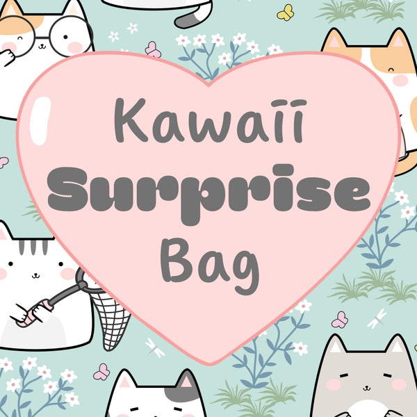 40+ Items Kawaii STATIONERY SURPRISE BAG! Cute stationery paper, envelopes, memo sheets, note cards, stickers and bonus freebies!