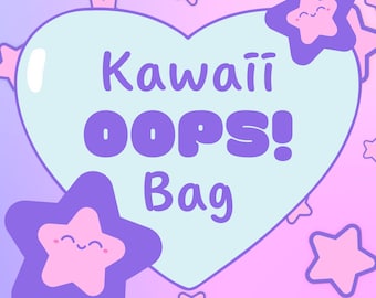 Kawaii OOPS Grab Bag! Slightly imperfect stationery papers, memo sheets, stickers, and more! Scrapbooking, junk journals, cute scrap paper!