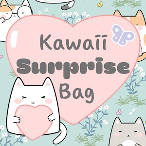 40+ Items Kawaii STATIONERY SURPRISE BAG! Cute stationery paper, envelopes, memo sheets, note cards, stickers and bonus freebies!