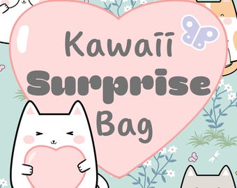40+ Items Kawaii STATIONERY SURPRISE BAG! Cute stationery paper, envelopes, memo sheets, note cards, stickers and bonus freebies!
