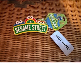 Vintage Retro Sesame Street Belt Buckle Sign & Face Stainless Steel Multicolor