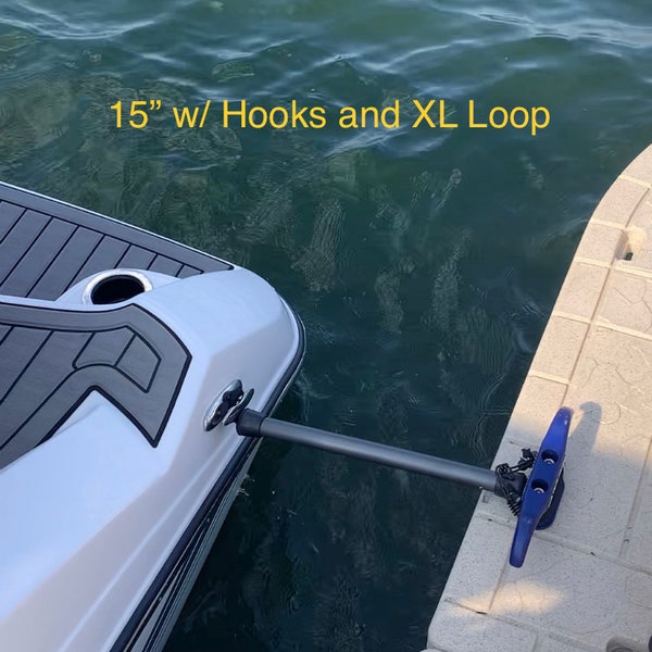Custom Boat Docking Rods -- 15" & 24" -- Hooks and Loop or Double Loop Designs -- Sold INDIVIDUALLY or as a SET of x2