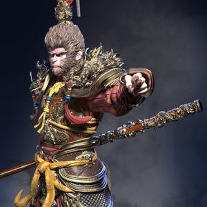 Black Myth Wukong Heavenly Dragon Armor resin figure unpainted 15''