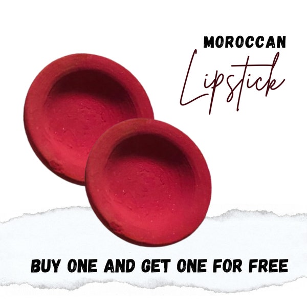 Moroccan Terracotta  Red Clay Pot Lipstick ,  100%  natural Lip and Cheek Stain