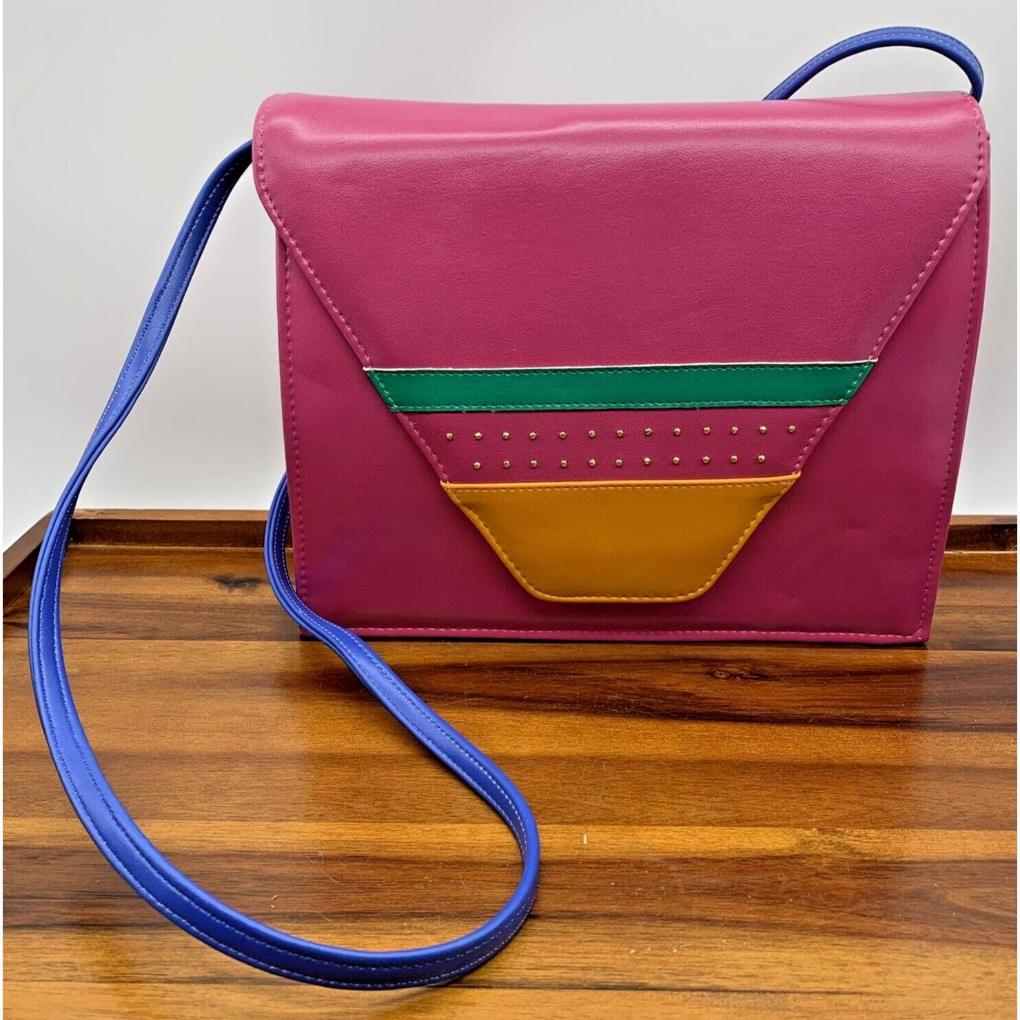 Blue Leather Purse 90s - Etsy