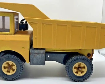 Vintage Tonka Mighty Dump Truck #2900 1967 Yellow Black Painted & Some Rust