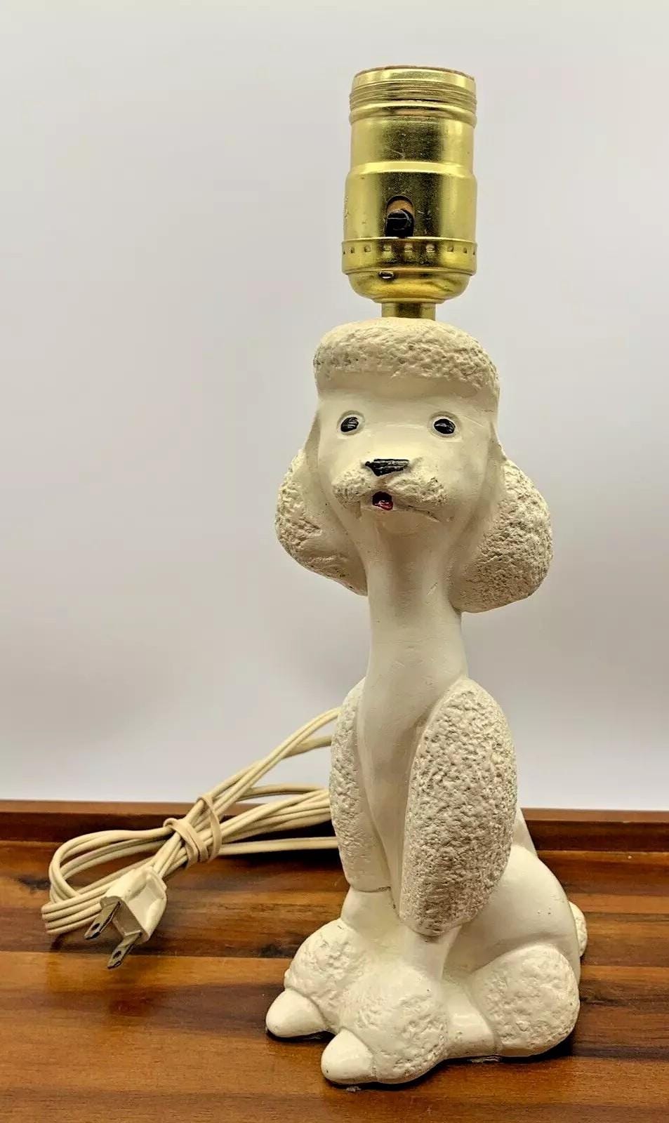 ◎Poodle Plush Lamp＊ビンテージ 昭和レトロ プードルランプ