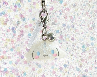 Kawaii Cartoon Puppy Phone Charm, Cinamoroll Charm, Nintendo Switch Charm, Sanrio Dust Plug, Cute Puppy Keychain, Handmade Cinamoroll Charm