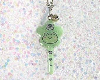 Froggie Phone Strap, Cute Frog Wand Resin Charm, Frog Dust Plug, Nintendo Switch Froggy Wand Charm, Froggy Charm, Resin Frog Keychain