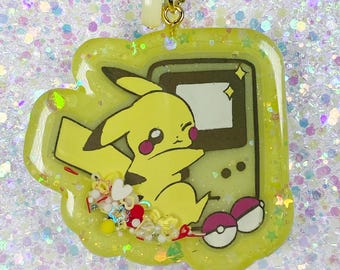 Electric Mouse Gamer Keychain: Retro Console Shaker Charm