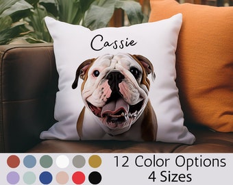 Custom Pet Pillow With Pet Photo & Name - Customized Cat, Dog Pillow - Personalized Cat Pillows - Pet Picture Pillow - Dog Picture Pillow