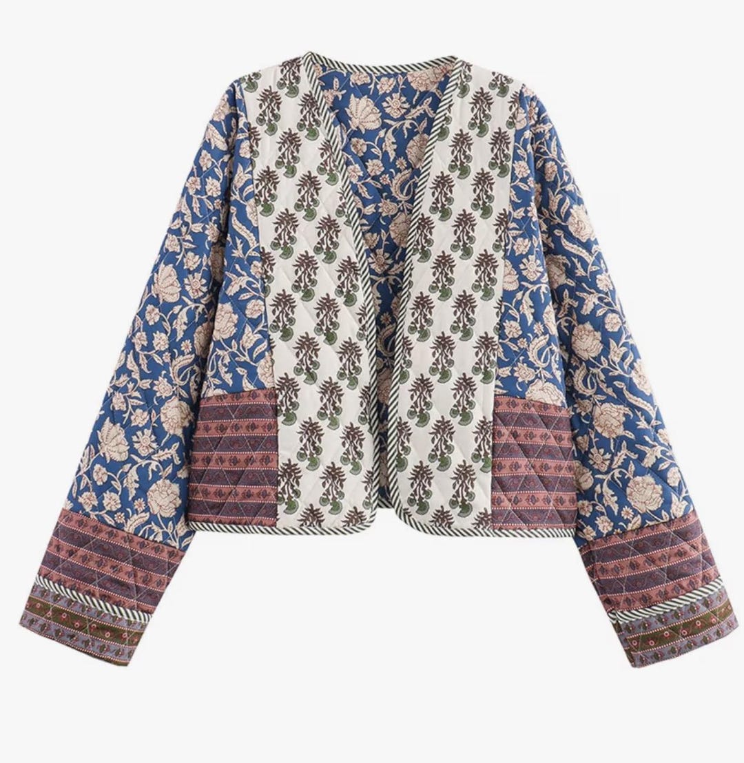 Floral Eyelet Crop Jacket