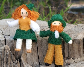 Leprechaun Dolls - St Patrick's Day - Irish Doll - Leprechaun Figurine - Bendy Doll