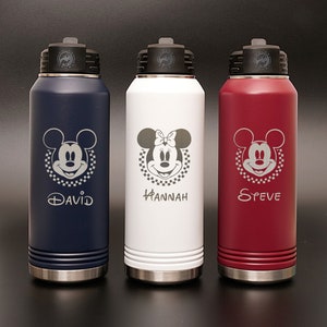 Personalized Disney Engraved Water Bottle, First Family Disney Trip,Mickey and Minnie Disney Water Bottle, Back to school, Kids Water Bottle