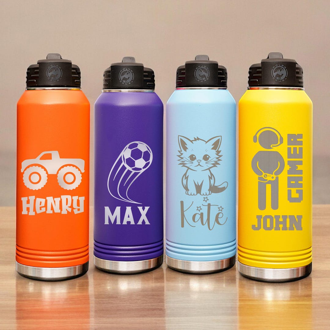Personalized Kids Water Bottle, Back to School Gift, Christmas Gift for ...