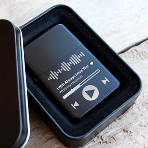 Song Code Lighter, Boyfriend Gift Lighter, Couple Gift, Personalized Lighter, Custom Music Lighter, Valentine's Day Gifts, Gifts for Him