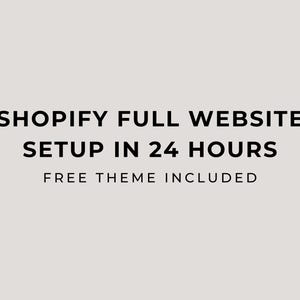 Shopify Store Setup in 24H | Conversion-optimized Theme Included