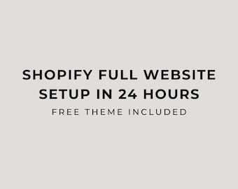 Shopify Store Setup in 24H | Conversion-optimized Theme Included