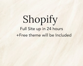 Shopify Full Theme Setup in 24 hours