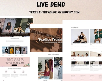 Feminine Shopify Theme | Minimalist Boutique Website Template + Canva Kit