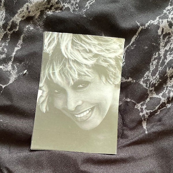 Tina Turner Bookmark, 1-Sided Black and White Laminated