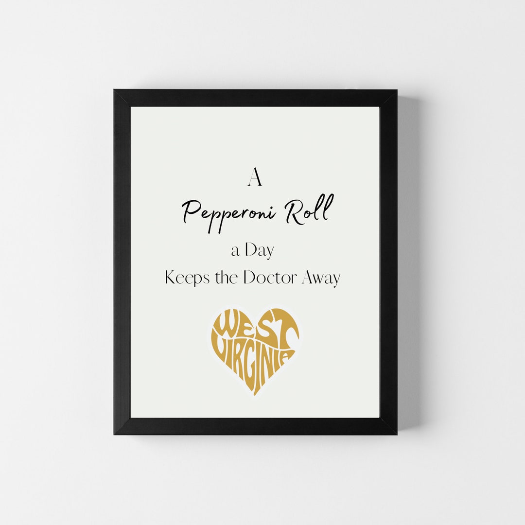 Pepperoni Rolls West Virginia Digital Print // a Pepperoni Rolla Day