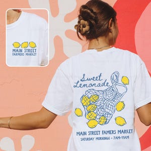 Lemon Shirt Farmers Market Shirt Fruit Lovers Shirt Vintage Style Trendy Fruit Graphic Tee Summer Lemonade TShirt Comfort Colors Plus Size