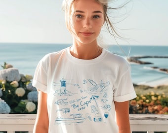 Cape Cod Shirt Coastal Granddaughter Coastal Grandma Old Money Aesthetic Coconut Girl Clothes Ocean Inspired Style Comfort Color Plus Size