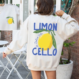 Limoncello La Dolce Vita Italy Sweatshirt Tomato Girl summer Crewneck Coastal Granddaughter Amalfi Coast Shirt Lemon Shirt Plus Sizing
