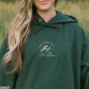 Big Sky Montana Hoodie Ski Sweatshirt Gorpcore Granola Girl Aesthetic Naturecore National Park Shirt Adventure Time Hiking Hoodie Plus Size