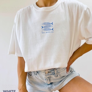 Sardine Shirt Tinned Fish French Shirt Tomato Girl Summer Coastal Granddaughter Downtown Girl Ocean Inspired Style Comfort Color Plus Size