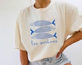 Sardine Shirt Tinned Fish French Shirt Tomato Girl Summer Coastal