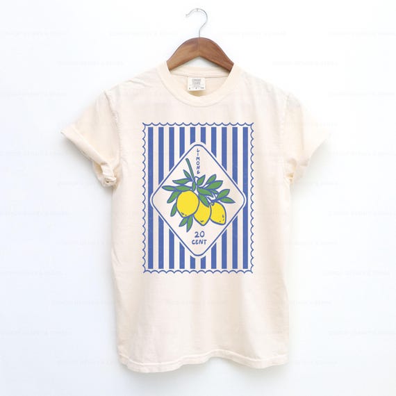 Lemon Italia Shirt, La Dolce Vita Print, Amalfi Coast Tee