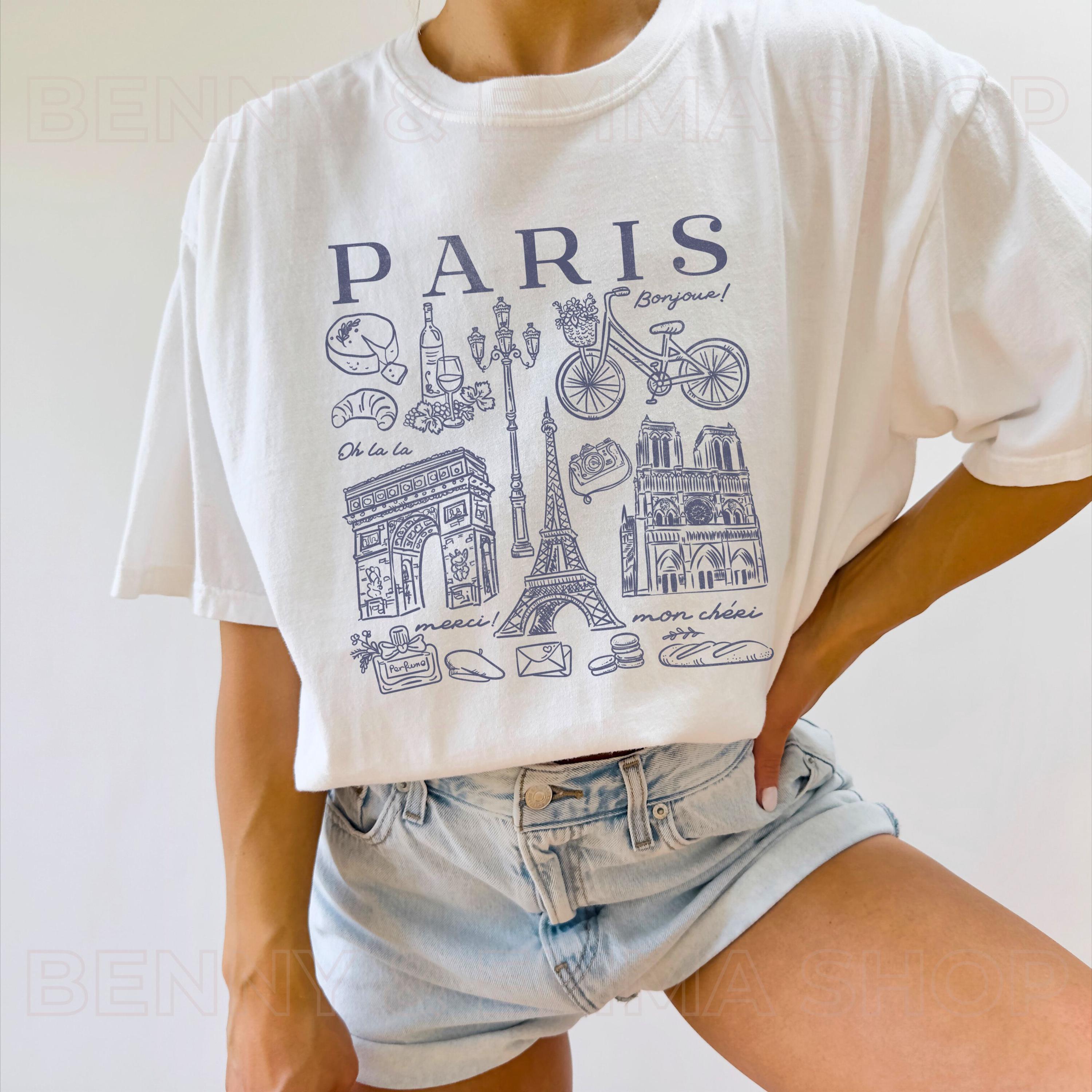 Graphic Tee Brandy Melville Paris Sweatshirt I Love Paris T Shirt