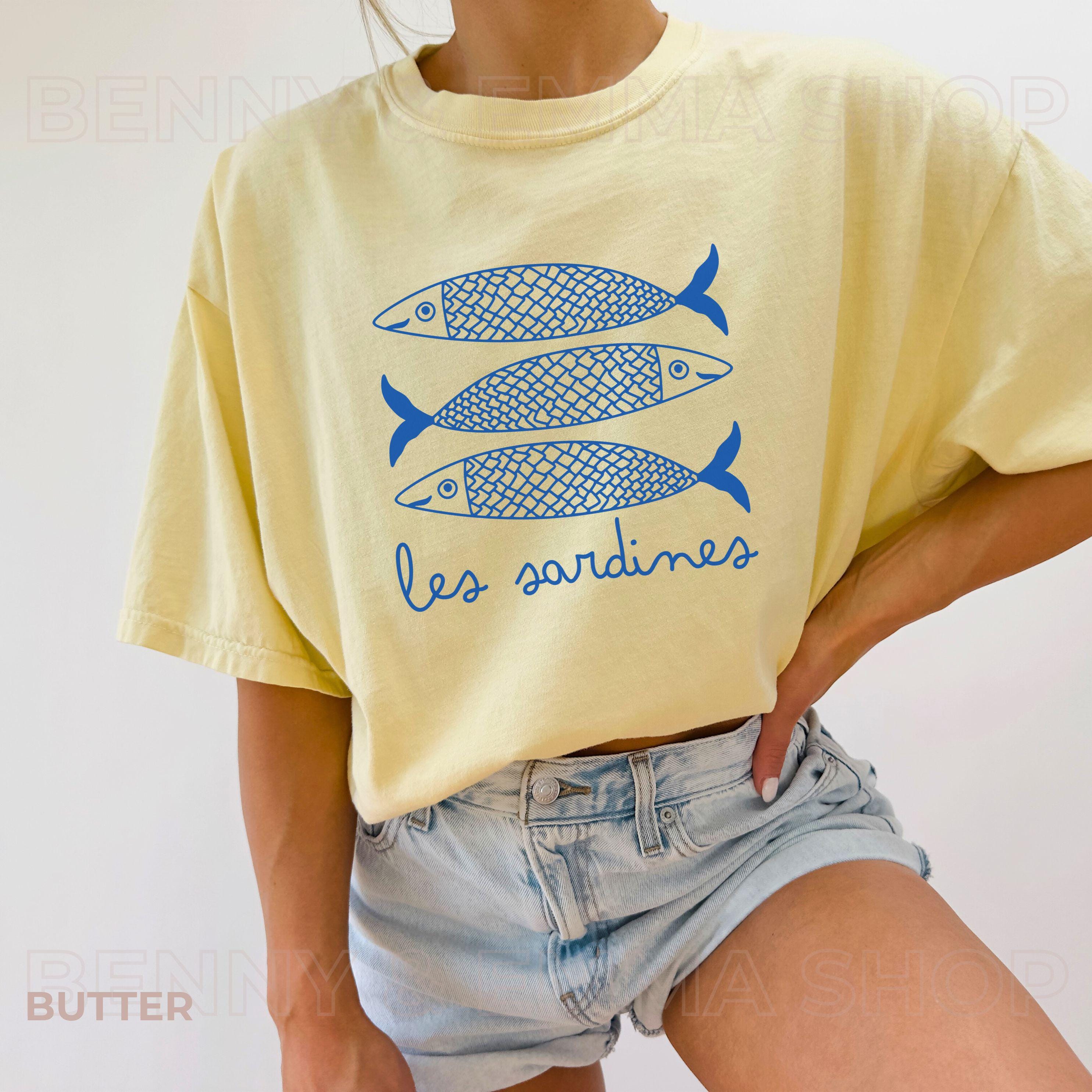 Sardine Shirt Tinned Fish French Shirt Tomato Girl Summer Coastal